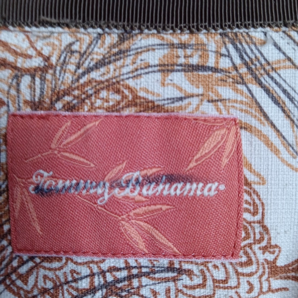 Tommy Bahama 100% Silk Hawaiian Floral Loop Collar Shirt Men's Medium Pineapple - Picture 3 of 8